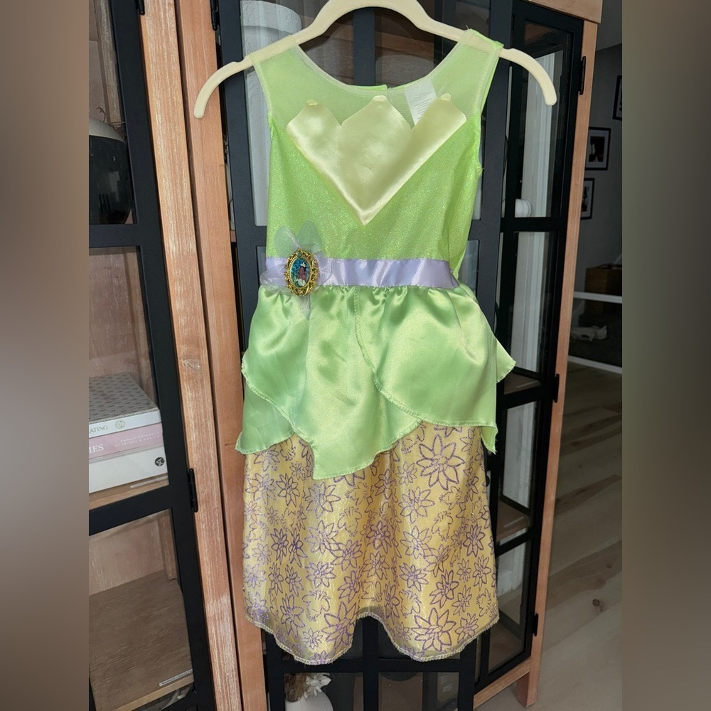 Disney Tiana Princess dress costume glitter toddler girl glitter & the frog